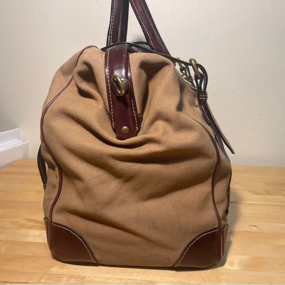 Mulholland Safari Bag, Canvas and leather trim